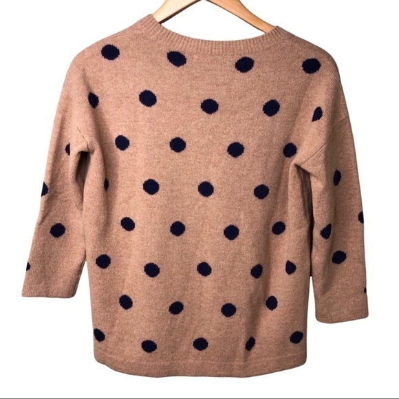 Madewell Dotted Crewneck Merino Wool Sweater Polka Dots Size XS Style AG265 - Picture 5 of 9